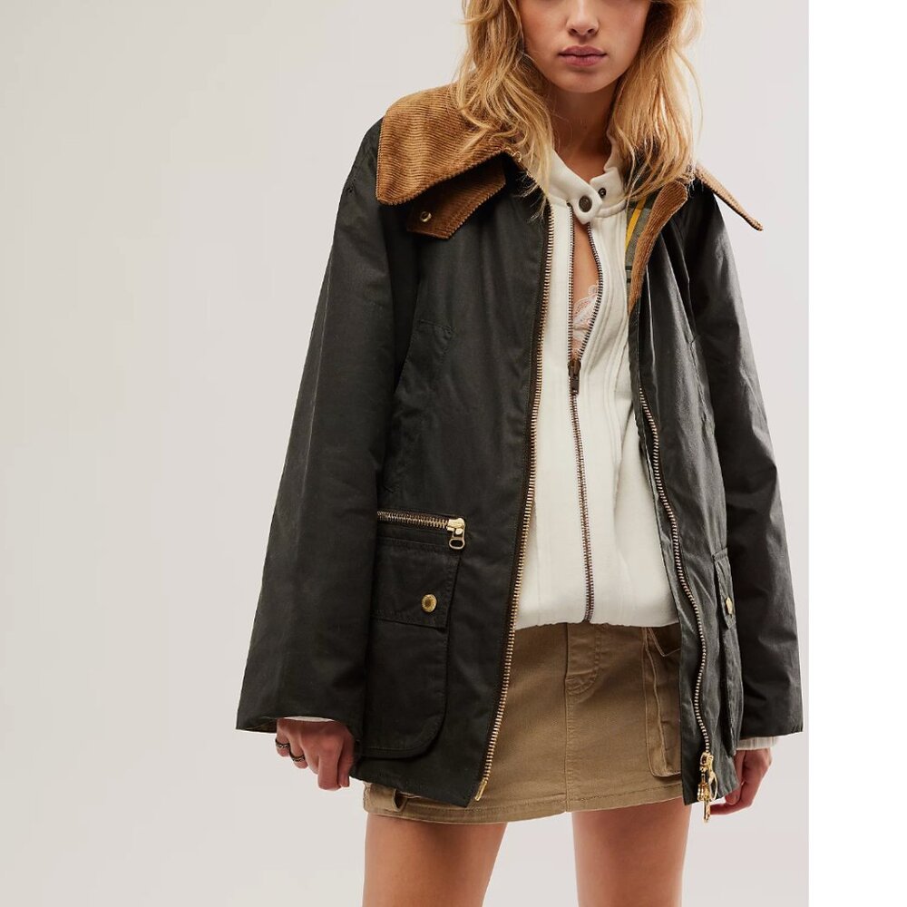 NWOT Barbour x Free People Gunnerside Wax Jacket